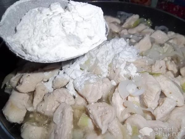 Бефстроганов из куриной грудки фото