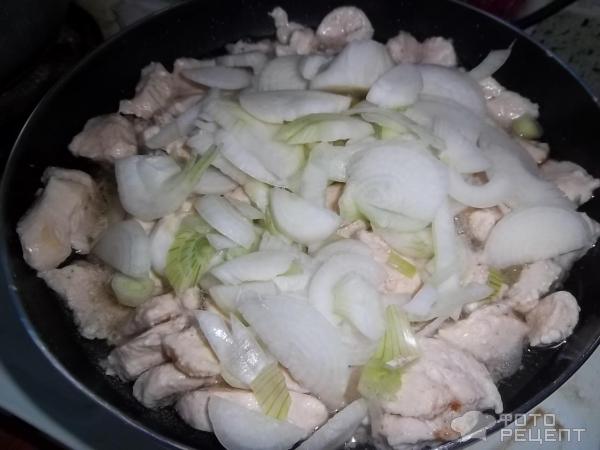 Бефстроганов из куриной грудки фото