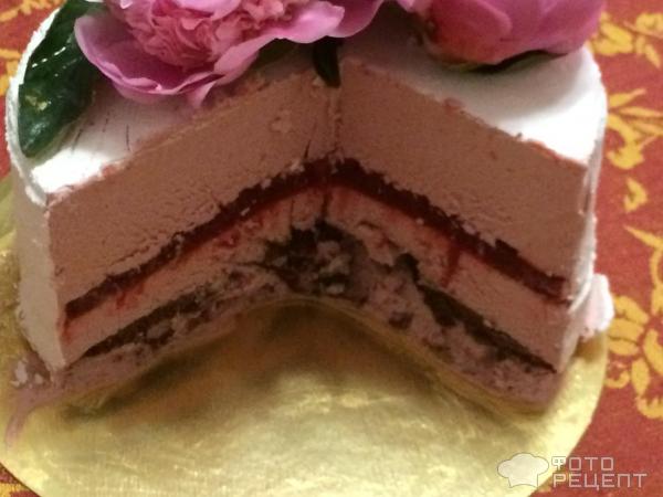Торт муссовый Малина-вишня фото