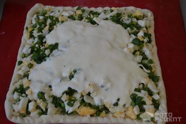 Пирог с зеленым луком фото