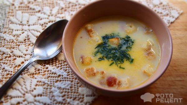 Сырный суп с куриным филе фото