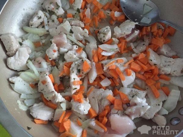 Овощное рагу с курицей фото