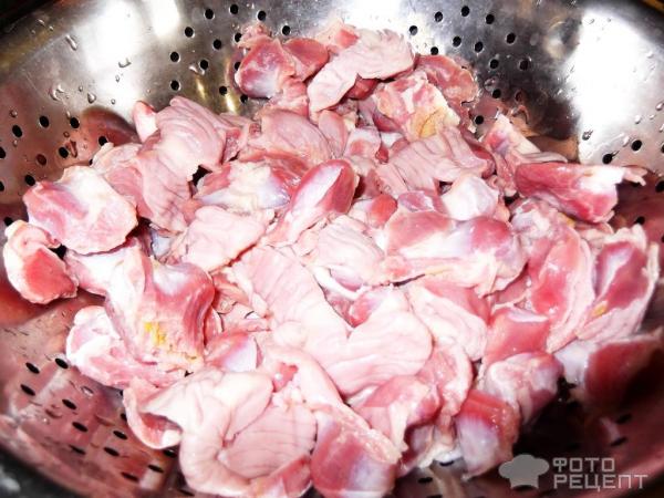 Куриные желудочки в томатно-майонезном соусе фото