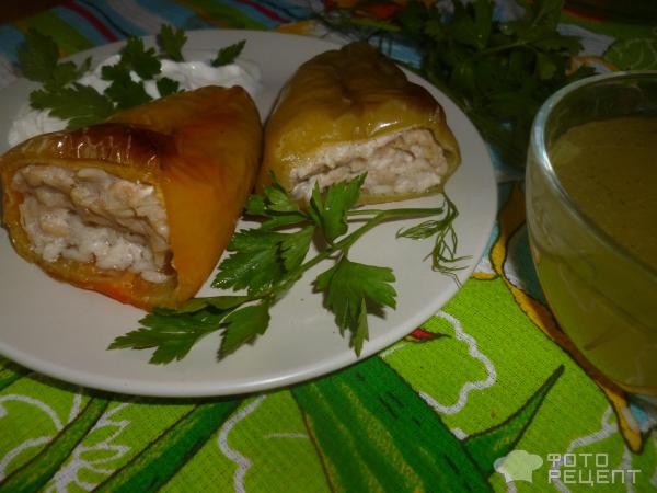 Перцы фаршированные куриным мясом фото