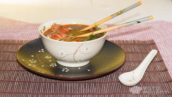 Мисо-суп с сарделькой и доуфу фото