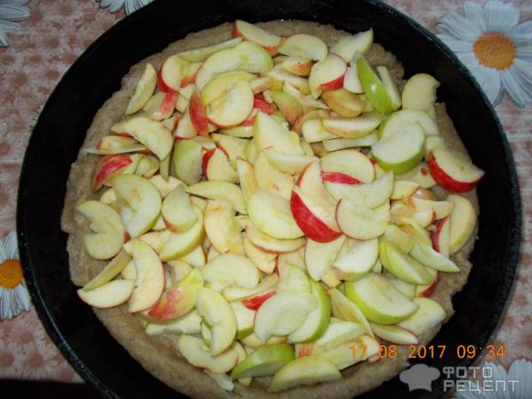Яблочный пирог постный фото