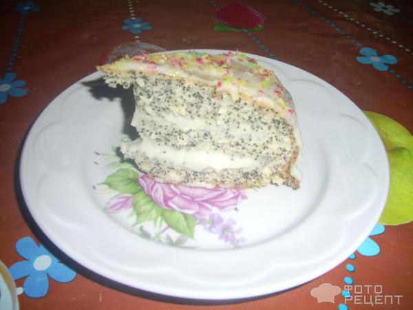 Маково - кокосовый торт фото