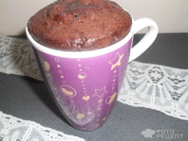 Кофейно-шоколадный кекс в микроволновке