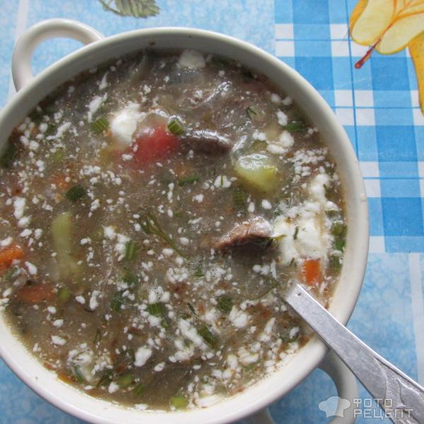 Грибной суп с мясом фото