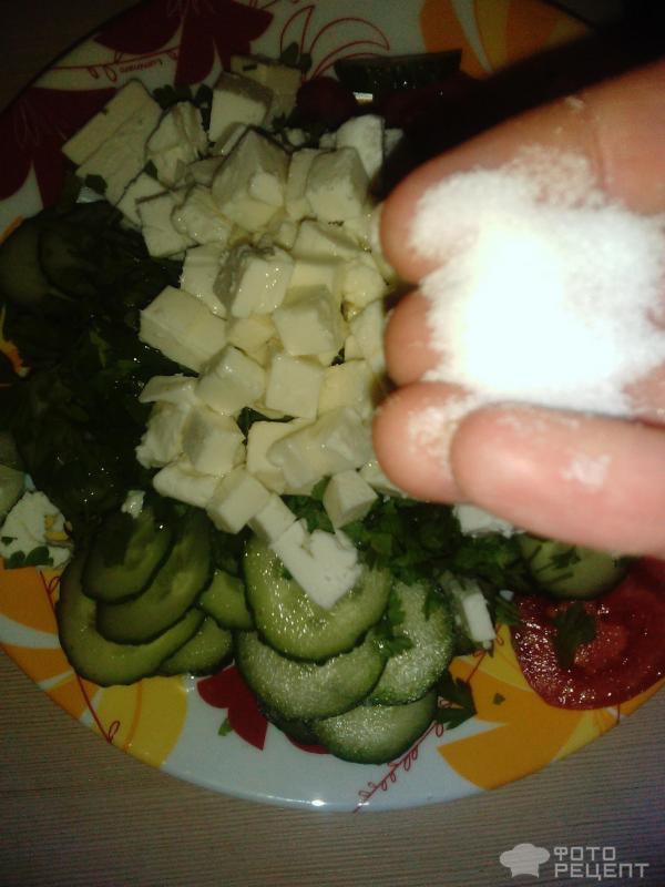 Салат осенний с сыром фото