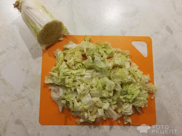 Салат из пекинской капусты, кабачка и кукурузы фото