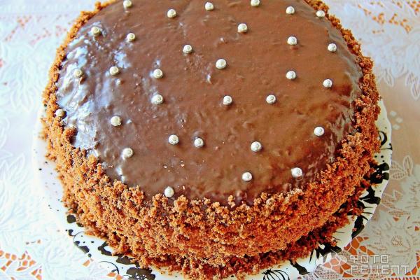 Шоколадный торт с кремом-суфле фото
