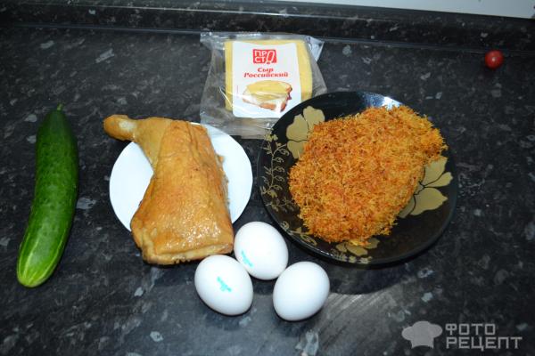 «Гнездо глухаря» — салат с картошкой Пай и куриным филе