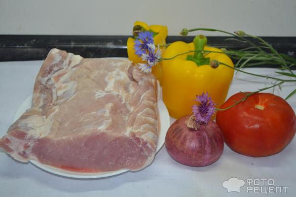 Свинина, тушенная с болгарским перцем фото