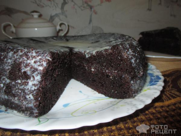 Ленивый пирог с какао фото