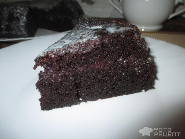 Ленивый пирог с какао фото