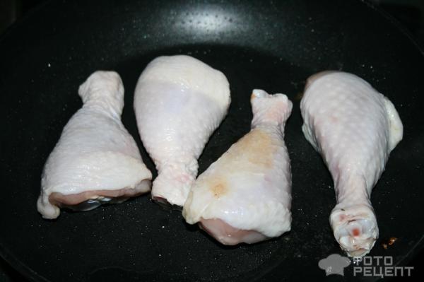 Куриные голени с рисом запечённые