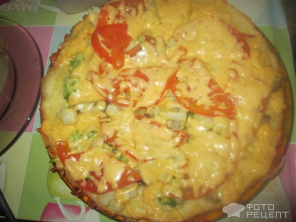 Пицца с брокколи и цветной капустой фото