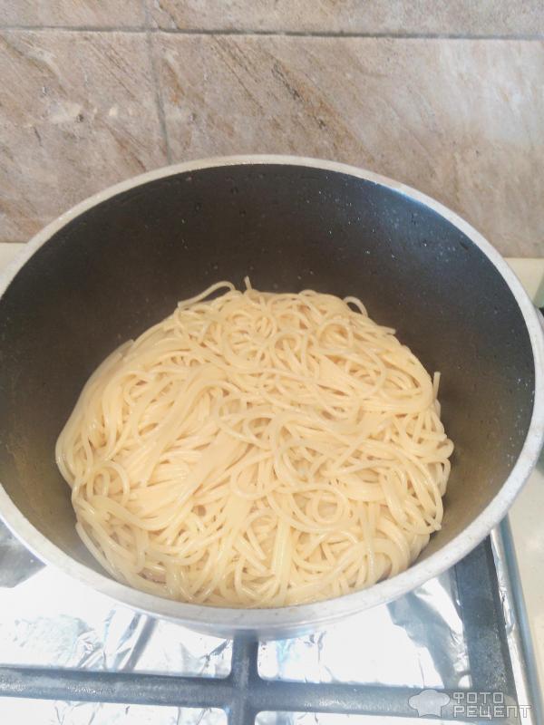 Запеканка из спагетти с курицей фото