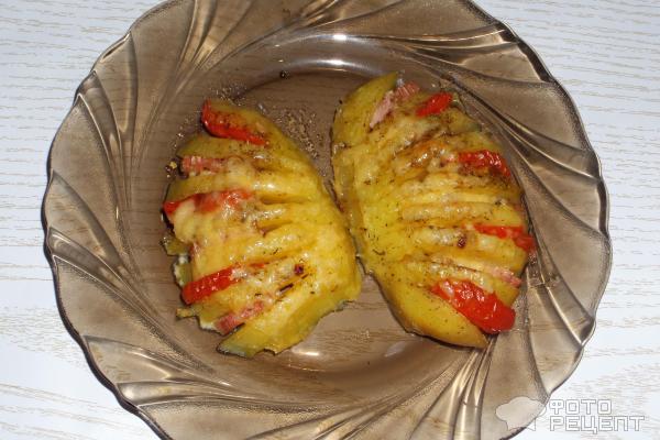 Картофель с начинкой из ветчины и сыра - Рецепт | баштрен.рф