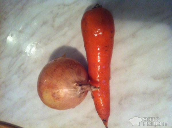 средняя луковица и морковь