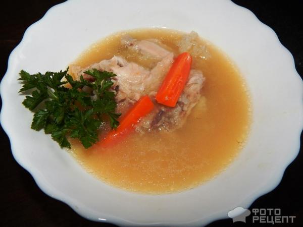 Куриный суп в корейском стиле фото