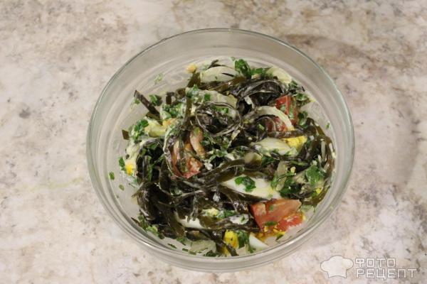 Салат с морской капустой фото