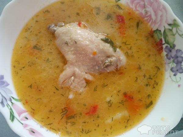 Сырный суп с курицей фото