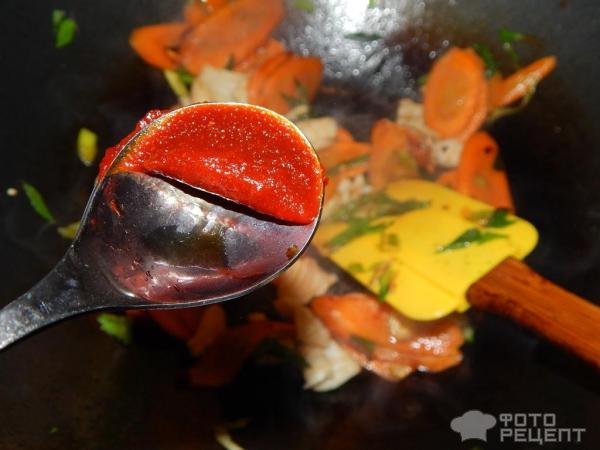 Жареный кальмар по-корейски фото