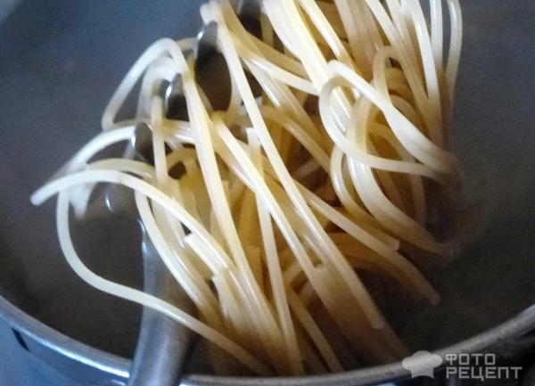 Спагетти с морепродуктами фото
