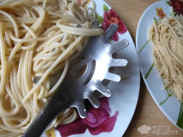 Спагетти с морепродуктами фото