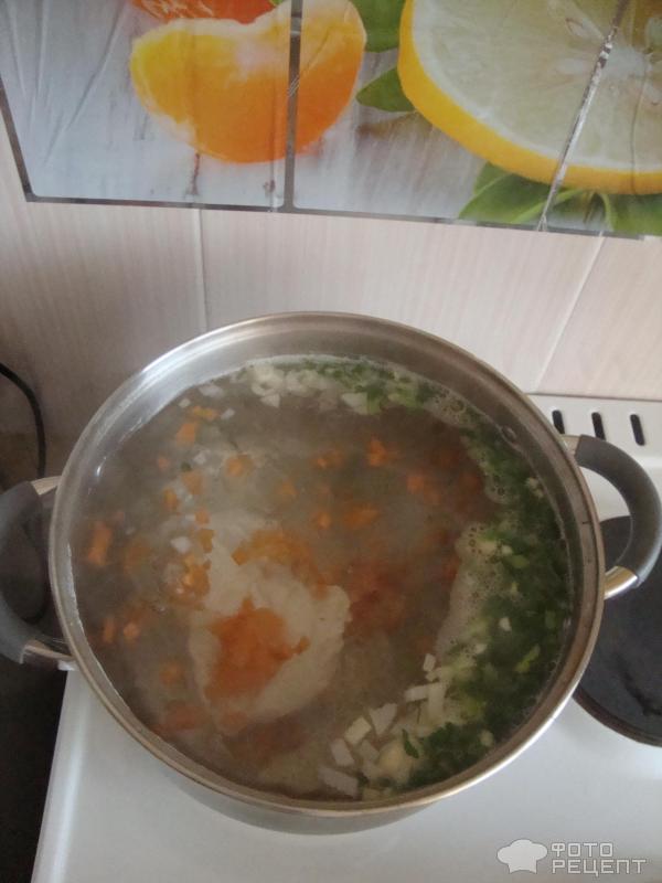 Куриный суп с кукурузной крупой фото