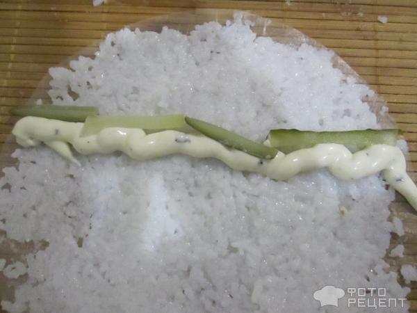 Роллы с рисовой бумагой фото