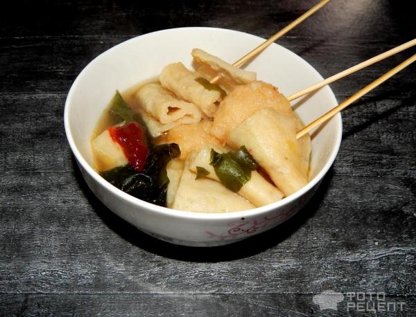 Корейский суп с рыбными пирожками - омук гук фото