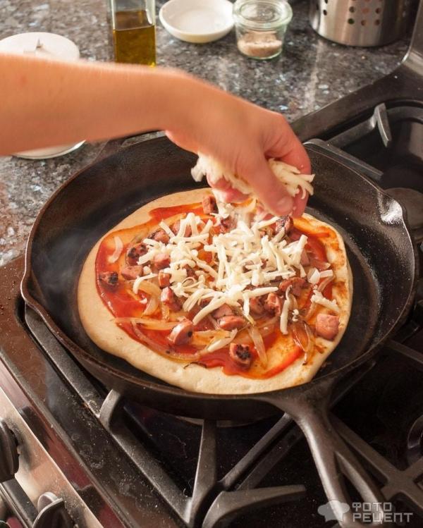 Настоящая пицца на сковороде фото