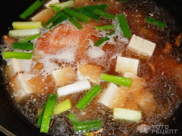 Китайский рыбный суп с тофу фото
