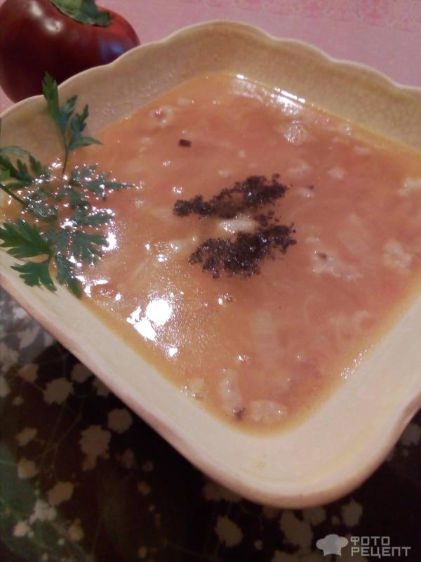 Гороховый суп с салом фото