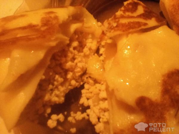 Блинчики с мясом и яйцом фото