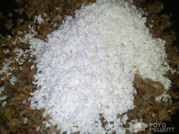 Рис с фаршем и специями фото