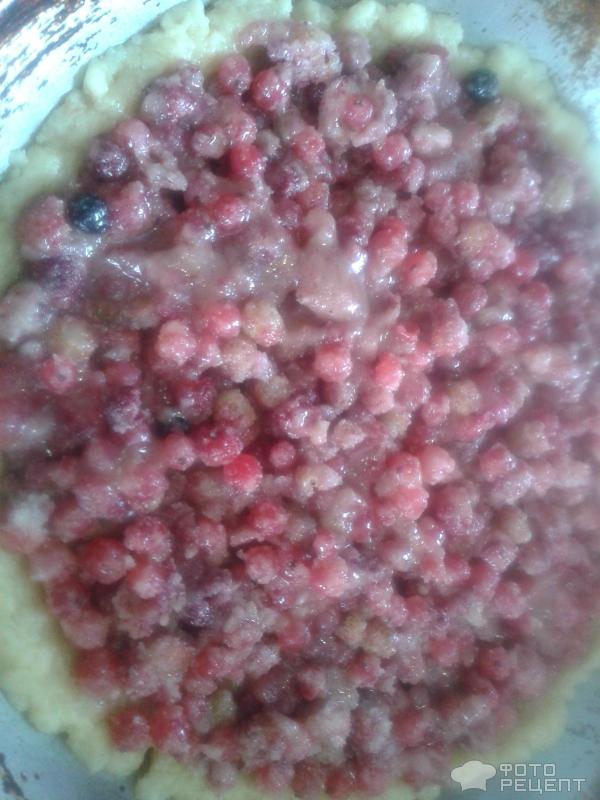 Постный пирог с ягодами фото