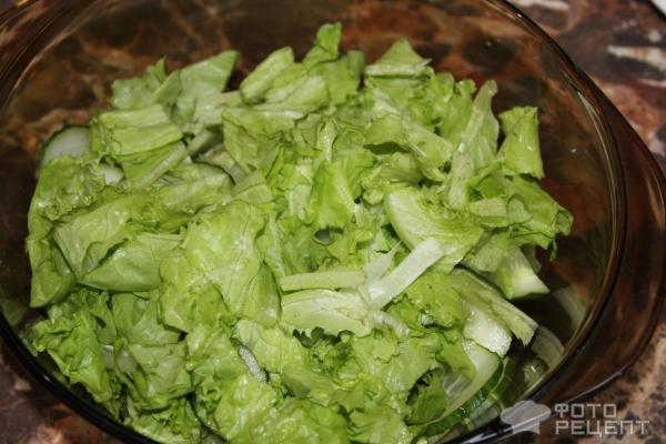 Зеленый салат Из того что было фото
