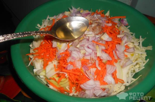 Салат из капусты и моркови фото