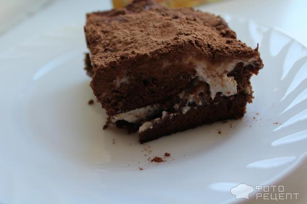 Шоколадно-творожный десерт по принципу тирамису фото