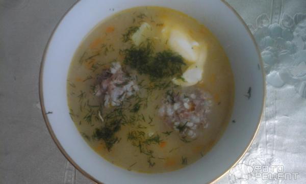 Суп с фрикадельками и картофелем фото