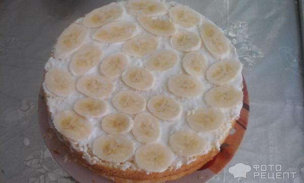 Бисквитный банановый торт фото