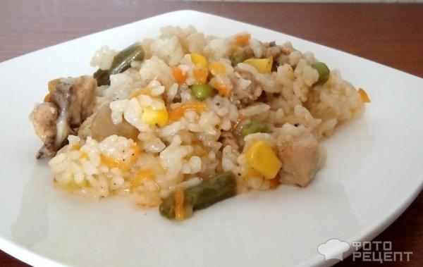Рис с овощами и мясом фото