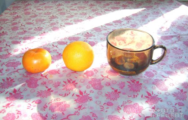 Салат-коктейль Витаминный из хурмы и апельсинов фото