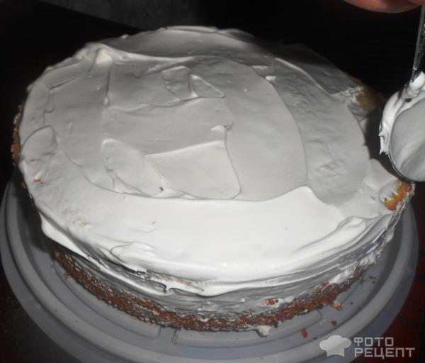 Торт бисквитный со взбитыми сливками Нежность фото