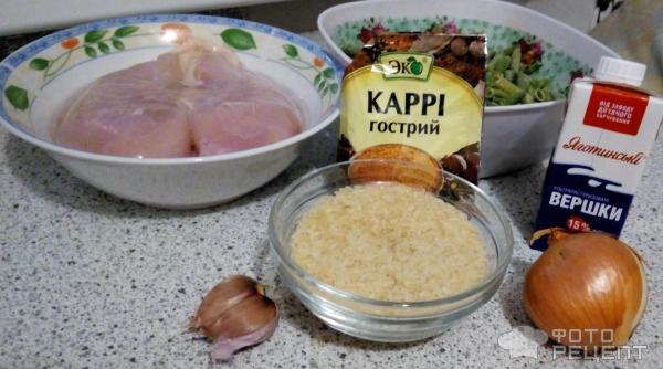 Рис с куриным филе фото