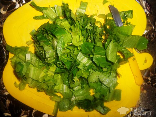 Салат из свежей зелени фото